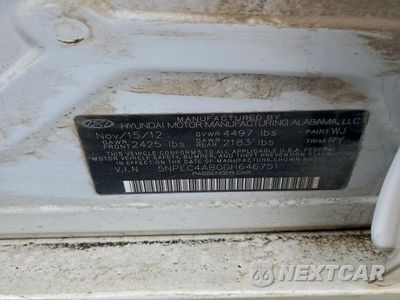 Zdjęcie 12 z 13 samochodu: 2013 HYUNDAI SONATA SE VIN:5NPEC4AB0DH646751 - miniatura