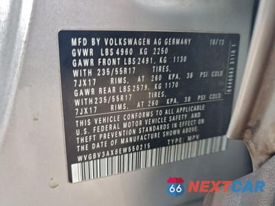 Zdjęcie 13 z 13 samochodu: 2014 VOLKSWAGEN TIGUAN S VIN:WVGBV3AX8EW550215 - miniatura