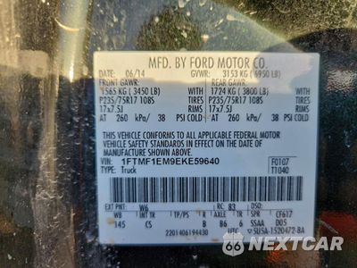 Zdjęcie 12 z 12 samochodu: 2014 FORD F150 VIN:1FTMF1EM9EKE59640 - miniatura