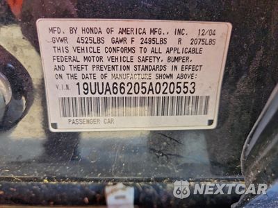 Zdjęcie 13 z 14 samochodu: 2005 ACURA TL VIN:19UUA66205A020553 - miniatura