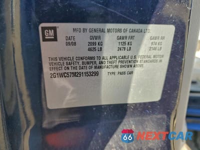 Zdjęcie 12 z 12 samochodu: 2009 CHEVROLET IMPALA 2LT VIN:2G1WC57M291153299 - miniatura