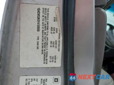 Zdjęcie 12 z 13 samochodu: 2000 BUICK PARK AVENUE VIN:1G4CW52K6Y4109599 - miniatura