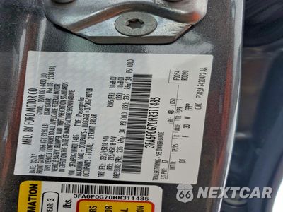 Zdjęcie 12 z 15 samochodu: 2017 FORD FUSION S VIN:3FA6P0G70HR311485 - miniatura
