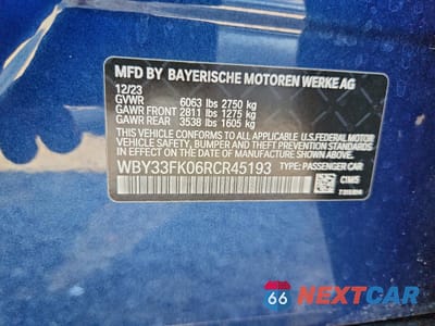 Zdjęcie 13 z 15 samochodu: 2024 BMW I5 EDRIVE 40 VIN:WBY33FK06RCR45193 - miniatura