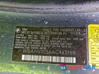 Zdjęcie 12 z 13 samochodu: 2010 BMW 528 XI VIN:WBANV1C56AC443769 - miniatura