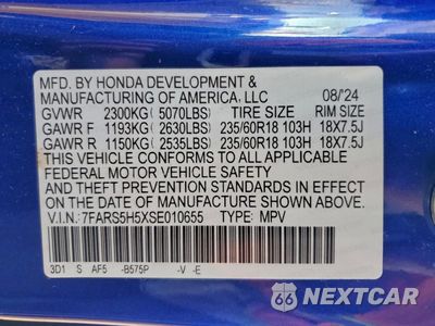 Zdjęcie 14 z 15 samochodu: 2025 HONDA CR-V SPORT VIN:7FARS5H5XSE010655 - miniatura