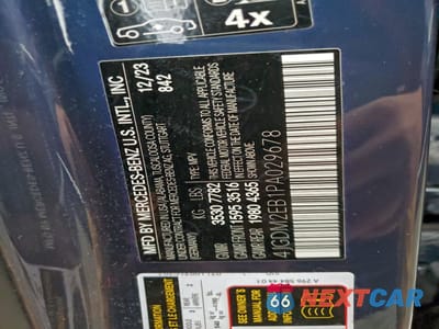 Zdjęcie 13 z 13 samochodu: 2023 MERCEDES-BENZ EQS SUV 450 4MATIC VIN:4JGDM2EB1PA029678 - miniatura