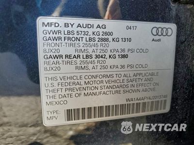 Zdjęcie 13 z 15 samochodu: 2018 AUDI SQ5 PREMIUM PLUS VIN:WA1A4AFY4J2013748 - miniatura
