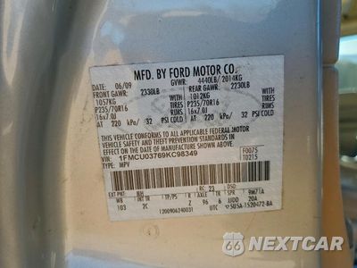 Zdjęcie 13 z 14 samochodu: 2009 FORD ESCAPE XLT VIN:1FMCU03769KC98349 - miniatura