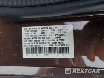 Zdjęcie 12 z 14 samochodu: 2013 HONDA ACCORD EXL VIN:1HGCT1B85DA019254 - miniatura