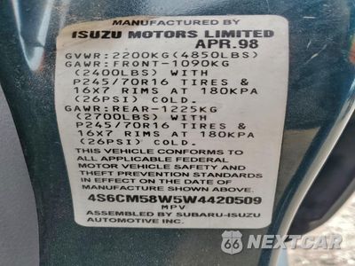 Zdjęcie 12 z 12 samochodu: 1998 HONDA PASSPORT EX VIN:4S6CM58W5W4420509 - miniatura