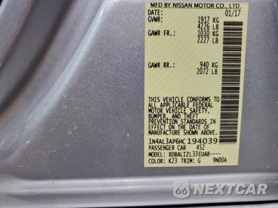 Zdjęcie 12 z 14 samochodu: 2017 NISSAN ALTIMA 2.5 VIN:1N4AL3AP6HC194039 - miniatura