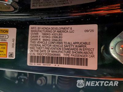 Zdjęcie 13 z 14 samochodu: 2025 HONDA ACCORD LX VIN:1HGCY1F25SA066465 - miniatura