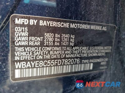 Zdjęcie 12 z 12 samochodu: 2015 BMW 750 LI VIN:WBAYE8C55FD782076 - miniatura
