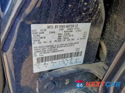 Zdjęcie 12 z 12 samochodu: 2008 FORD F250 SUPER DUTY VIN:1FTSW21Y28EE03743 - miniatura