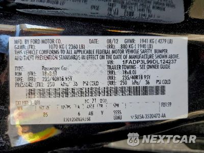 Zdjęcie 13 z 13 samochodu: 2013 FORD FOCUS ST VIN:1FADP3L99DL124237 - miniatura