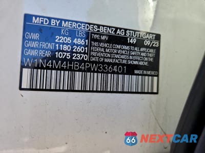 Zdjęcie 12 z 12 samochodu: 2023 MERCEDES-BENZ GLB 250 4MATIC VIN:W1N4M4HB4PW336401 - miniatura