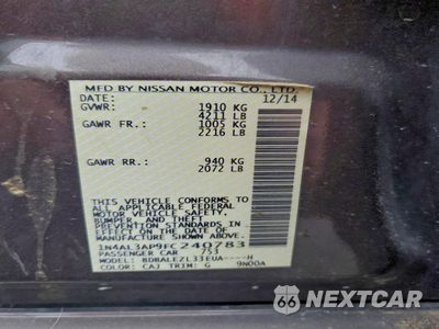 Zdjęcie 12 z 13 samochodu: 2015 NISSAN ALTIMA 2.5 VIN:1N4AL3AP9FC240783 - miniatura
