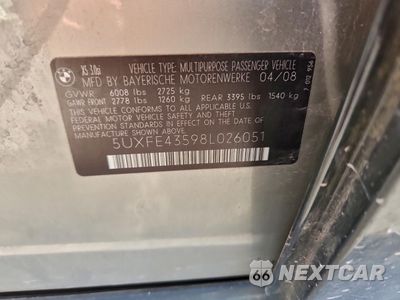 Zdjęcie 13 z 15 samochodu: 2008 BMW X5 3.0I VIN:5UXFE43598L026051 - miniatura