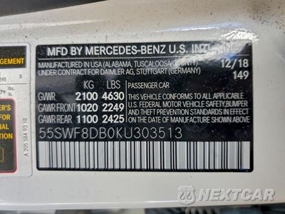 Zdjęcie 12 z 13 samochodu: 2019 MERCEDES-BENZ C 300 VIN:55SWF8DB0KU303513 - miniatura