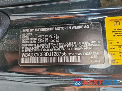 Zdjęcie 12 z 12 samochodu: 2013 BMW 335 I SULEV VIN:WBADX1C53DJ128756 - miniatura