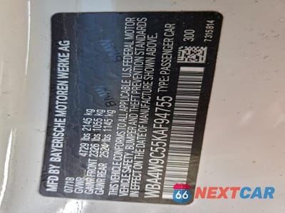 Zdjęcie 12 z 12 samochodu: 2019 BMW 440XI VIN:WBA4W9C55KAF94755 - miniatura