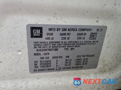 Zdjęcie 13 z 16 samochodu: 2021 BUICK ENCORE PREFERRED VIN:KL4CJESM7MB371880 - miniatura