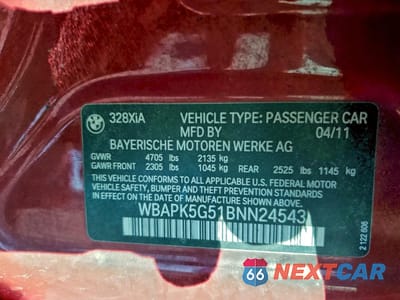 Zdjęcie 12 z 13 samochodu: 2011 BMW 328 XI SULEV VIN:WBAPK5G51BNN24543 - miniatura