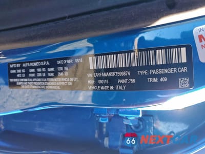 Zdjęcie 12 z 14 samochodu: 2019 ALFA ROMEO GIULIA VIN:ZARFAMAN5K7599874 - miniatura