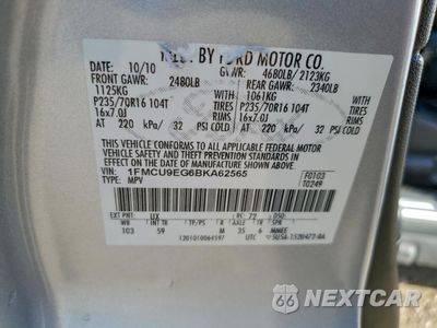 Zdjęcie 13 z 13 samochodu: 2011 FORD ESCAPE LIMITED VIN:1FMCU9EG6BKA62565 - miniatura
