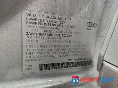 Zdjęcie 12 z 13 samochodu: 2018 AUDI A4 ALLROAD PRESTIGE VIN:WA19NAF43JA090727 - miniatura