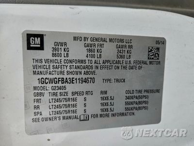 Zdjęcie 13 z 13 samochodu: 2014 CHEVROLET EXPRESS 2500 DELIVERY VAN VIN:1GCWGFBA3E1194670 - miniatura