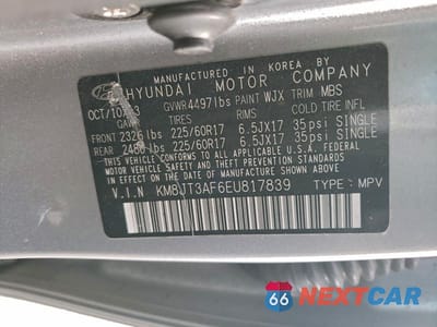 Zdjęcie 13 z 13 samochodu: 2014 HYUNDAI TUCSON GLS VIN:KM8JT3AF6EU817839 - miniatura