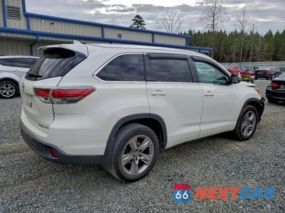 Trzecie zdjęcie samochodu z tyłu: 2015 TOYOTA HIGHLANDER LIMITED VIN:5TDDKRFH7FS150304 - miniatura