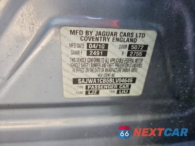 Zdjęcie 12 z 12 samochodu: 2011 JAGUAR XJ VIN:SAJWA1CB6BLV04646 - miniatura