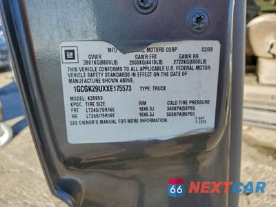 Zdjęcie 12 z 14 samochodu: 1999 CHEVROLET SILVERADO K2500 VIN:1GCGK29UXXE175573 - miniatura