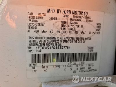 Zdjęcie 12 z 12 samochodu: 2008 FORD F250 SUPER DUTY VIN:1FTSW21R38EE27784 - miniatura