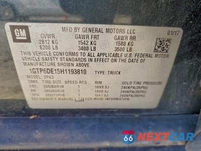 Zdjęcie 13 z 13 samochodu: 2017 GMC CANYON SLT VIN:1GTP6DE15H1193810 - miniatura