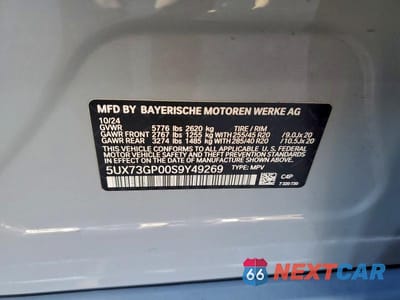 Zdjęcie 13 z 13 samochodu: 2025 BMW X3 M50 VIN:5UX73GP00S9Y49269 - miniatura