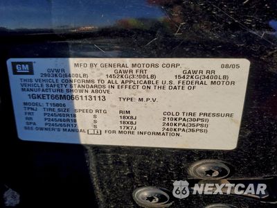 Zdjęcie 12 z 12 samochodu: 2006 GMC ENVOY DENALI XL VIN:1GKET66M066113113 - miniatura