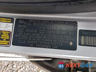 Zdjęcie 12 z 12 samochodu: 2006 KIA RIO 5 VIN:KNADE163066169318 - miniatura