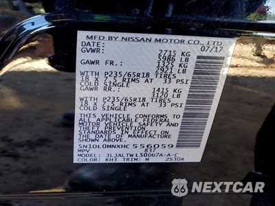 Zdjęcie 12 z 15 samochodu: 2017 INFINITI QX60 VIN:5N1DL0MNXHC556059 - miniatura