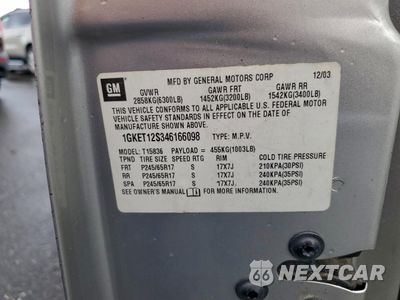 Zdjęcie 12 z 14 samochodu: 2004 GMC ENVOY XUV VIN:1GKET12S346166098 - miniatura