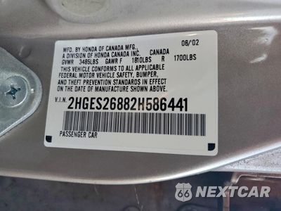 Zdjęcie 12 z 12 samochodu: 2002 HONDA CIVIC EX VIN:2HGES26882H586441 - miniatura