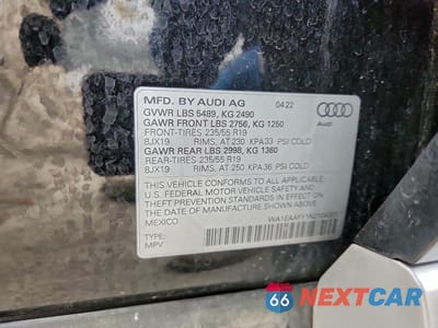 Zdjęcie 13 z 13 samochodu: 2022 AUDI Q5 PREMIUM PLUS 45 VIN:WA1EAAFY1N2104301 - miniatura