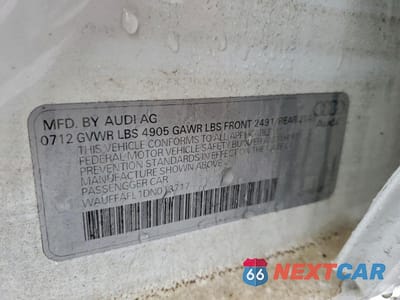 Zdjęcie 12 z 13 samochodu: 2013 AUDI A4 PREMIUM PLUS VIN:WAUFFAFL1DN013717 - miniatura