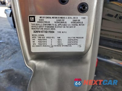 Zdjęcie 13 z 13 samochodu: 2003 CHEVROLET SUBURBAN K1500 VIN:3GNFK16T73G176904 - miniatura