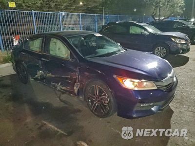 Czwarte zdjęcie samochodu z boku: 2017 HONDA ACCORD SPORT VIN:1HGCR2F52HA134498 - miniatura