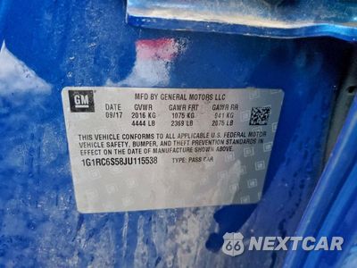 Zdjęcie 12 z 13 samochodu: 2018 CHEVROLET VOLT LT VIN:1G1RC6S58JU115538 - miniatura