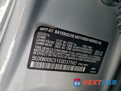 Zdjęcie 13 z 13 samochodu: 2014 BMW X3 XDRIVE28I VIN:5UXWX9C51E0D37562 - miniatura